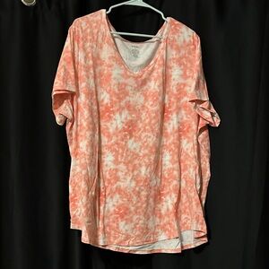 George Women's Pink Tie-Dye Short Sleeve Top